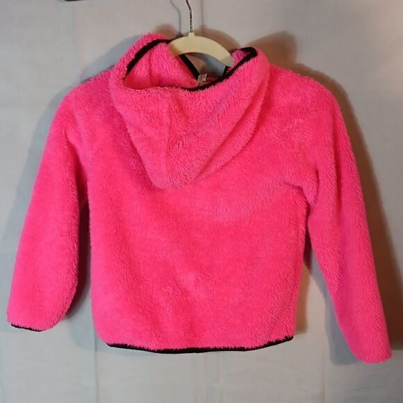Calvin Klein Performance Pink Fuzzy Girls Hoodie - Picture 4 of 7